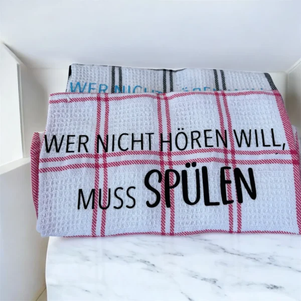 Wer nicht hören will, muss spülen